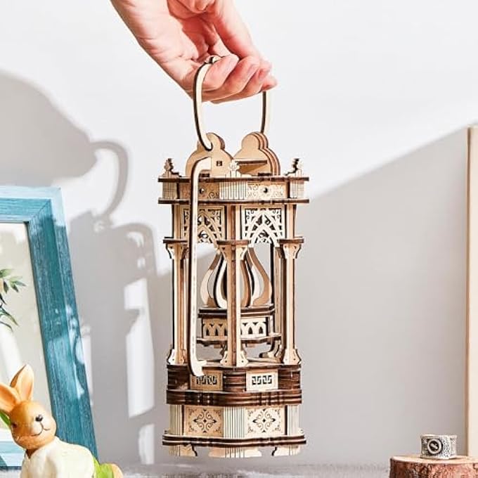 3D WOODEN PUZZLE, ANTIQUE LANTERN LIGHTED 3DPUZZLE, DIY ENGINEERING PROJECT 3D MODEL MECHANICAL PUZZLE FOR ADULTS AND CHILDREN, WOODCRAFT KIT FOR CHRISTMAS DAY - Image 3